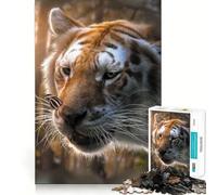 Rompecabezas Tigre Blanco y Mariposa de 1000 Piezas Juego de Habilidad Mental Ajuste Estable Sin Piezas Que se muevan Un pasatiempo Divertido para Fines de Semana Largos (50x75cm)