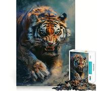 Rompecabezas Tigre de Bengala Furioso,1000 Piezas,Juego de Habilidad Mental,Ajuste Estable,sin Piezas Que se muevan,pasatiempo Divertido para Fines de Semana Largos (38x26cm)