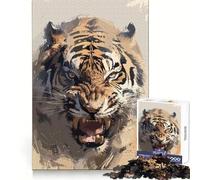Rompecabezas Tigre Furioso de 1000 Piezas para Adolescentes Desarrolla la Capacidad analítica Escapada Tranquila Encaja a la perfección Regalo Ideal para Las Fiestas (50x75cm)