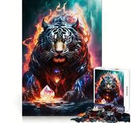 Rompecabezas Tigre Real de Acero para Adultos, 1000 Piezas, para ejercitar la Mente, con Bordes precisos, de la colección Art (38x26cm)