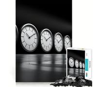 Rompecabezas Time Concept with Man de 1000 Piezas para Adolescentes Juguete para el Pensamiento Diversión compartida Bordes precisos Artículo de Santa Claus 38x52cm