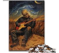 Rompecabezas Tocando la Guitarra bajo Las Estrellas para Adolescentes (1000 Piezas), Juego desafiante, Juguetes, Cada Pieza es única - Juego Familiar desafiante y Divertido (26x38cm)