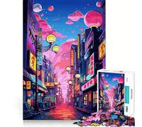 Rompecabezas Tokyo Neon City de 1000 Piezas para Adolescentes Juguete para ejercitar la Mente Arte Relajante para desconectar Regalo Original 50x75cm