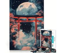 Rompecabezas Torii con Luna y Estrellas, 1000 Piezas, para Adolescentes Juguete para ejercitar la Mente, Relajante y Divertido Diseño para armar 38x52cm