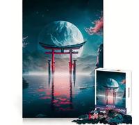 Rompecabezas Torii Gate Dan Planet para Adolescentes, 1000 Piezas, Juguete de lógica Resistente para aliviar el estrés, Borde Transparente, Regalo clásico 38x26cm