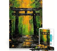 Rompecabezas Torii Gate Green Poison de 1000 Piezas para Adolescentes Juguete para desarrollar la Mente y la diversión Diseño Elegante para armar Regalo Ideal 38x52cm