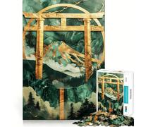 Rompecabezas Torii Gate Kintsugi Art de 1000 Piezas para Adultos, Juguete para estimular la lógica, Tiempo de Calidad, Regalo Premium 38x26cm