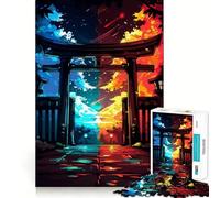 Rompecabezas Torii Puerta del Equilibrio de 1000 Piezas para Adultos, Juguete para ejercitar la Mente, Alivio del estrés, diseño para armar, Regalo Elegante 38x52cm