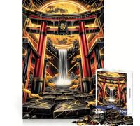 Rompecabezas Torii Waterfall Gate para Adolescentes, 1000 Piezas, desafío Mental, Juguete para Compartir, diversión Clara, Sorpresa cálida 38x26cm