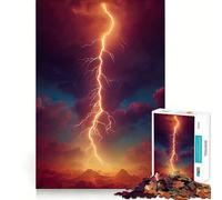 Rompecabezas Tormenta del Apocalipsis Rojo de 1000 Piezas para Adultos, Juego Mental, Juguete Divertido y Tranquilo, Pieza de colección de Arte de Corte preciso (38x26cm)