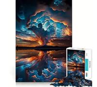 Rompecabezas Tormenta en la Playa al Atardecer para Adolescentes, 1000 Piezas, Actividad para ejercitar la Mente en casa, Bordes precisos, Regalo Festivo 38x26cm