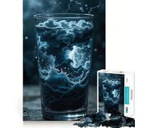 Rompecabezas Tormenta en un Cristal de 1000 Piezas para Adolescentes Rompecabezas de lógica sólida Juguete Divertido y Relajante Corte de precisión Artículo de Santa Claus 38x26cm
