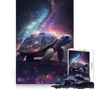 Rompecabezas Tortuga en el Espacio 1000 Piezas para Adolescentes Desafío Mental Diversión Tranquila Ajuste Sorpresa de Cumpleaños (38x52cm)