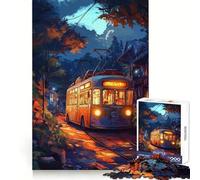 Rompecabezas Tranvía Nocturno en un Pueblo japonés para Adultos, 1000 Piezas Juguete para ejercitar la Mente Divertido y Relajante Regalo Ideal para Las Fiestas (50x75cm)