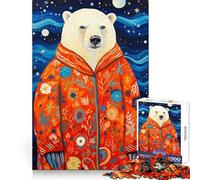 Rompecabezas Tribal de Oso Polar para Adultos, 1000 Piezas, para Recordar la Mente, Entretenimiento Agradable, Encaje Perfecto, Regalo Memorable (50x75cm)