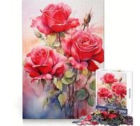 Rompecabezas Trío de Rosas de 1000 Piezas para Adolescentes Desarrolla la Memoria, relaja la Mente y es Divertido Bordes limpios Regalo Ideal (38x26cm)