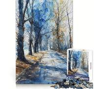 Rompecabezas Tristeza Invernal para Adultos, 1000 Piezas, Creativo, para aliviar el estrés, Divertido, con Bordes precisos, Ideal para una Navidad inolvidable (50x75cm)
