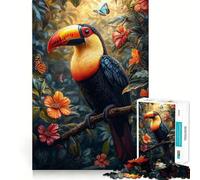 Rompecabezas Tucán en un paraíso Tropical para Adolescentes, 1000 Piezas, Juguete para ejercitar la Mente, diseño Sencillo y Divertido, Regalo Memorable 38x26cm