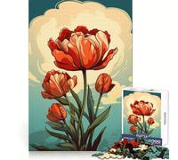 Rompecabezas Tulips In Full Bloom para Adultos, 1000 Piezas, Mind Recall, Pleasant Leisure Firm Interlock, Regalo Memorable (38x26cm)