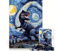 Rompecabezas Tyrannosaurus Rex Night de 1000 Piezas para Adolescentes Desarrolla la Memoria, relaja la Mente y es Divertido Bordes limpios Regalo Ideal (50x75cm)