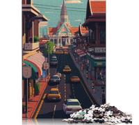 Rompecabezas Udon Thani Pixel Art, Divertido Rompecabezas de cartón Premium para niños o niñas, 1000 Piezas (75 x 50 cm)