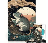 Rompecabezas Ukiyo E de Rata, Japón y China, para Adolescentes, 1000 Piezas, Juego Mental, Juguete Relajante, Corte preciso, (50x75cm)