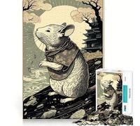 Rompecabezas Ukiyo E de ratón, Japón y China, 1000 Piezas, para Adolescentes, Juguete Intelectual, Tiempo de Calidad, Regalo Memorable (50x75cm)