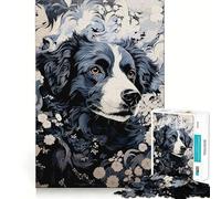 Rompecabezas Ukiyo E Dog de 1000 Piezas para Adolescentes Entrenamiento de Memoria Diversión,conexión Limpia y sin interrupciones Actividad Relajante para Grupos en Interiores (50x75cm)