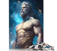 Rompecabezas Un Dios y la Noche Estrellada, decoración única para el hogar, Rompecabezas de cartón Premium para Adultos y Adolescentes, 1000 Piezas (26 x 38 cm)