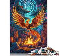 Rompecabezas "Un fénix resurge del fuego", 1000 piezas, rompecabezas de papel para adultos y familias, 1000 piezas (75 x 50 cm)