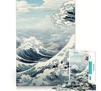 Rompecabezas Under The Wave Kanagawa,1000 Piezas,Juego de concentración Mental,diseño de Ajuste Huecos,desafío Cerebral Interactivo para el hogar (38x26cm)