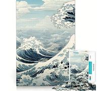 Rompecabezas Under The Wave Kanagawa 1000 Recall Fun Play con tecnología Avanzada de Corte láser,Juguete de Entretenimiento para Interiores (38x52cm)