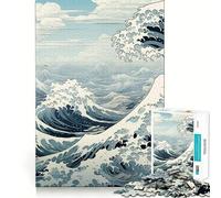 Rompecabezas Under The Wave Kanagawa de 1000 Piezas,Juguete de construcción Focus,Ajuste Huecos,Actividad gratificante para días lluviosos (50x75cm)