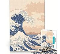 Rompecabezas Under The Wave Kanagawa de 1000 Piezas para Adolescentes Estimula la Mente Diversión sin Espacios Ajuste Ocio cautivador para Disfrutar en casa (50x75cm)