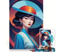 Rompecabezas único de 1000 Piezas con diseño de una Dama asiática para Adolescentes Diversión,precisión y Facilidad de Corte Actividad Relajante para desconectar (38x52cm)