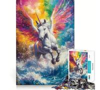 Rompecabezas Unicornio Arcoíris de 1000 Piezas para Adolescentes Juguete Inteligente para Jugar en Interiores Corte preciso (50x75cm)