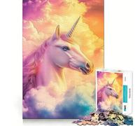 Rompecabezas Unicornio Arcoíris de 1000 Piezas para Adolescentes Juguete para ejercitar la Mente Diseño Relajante Regalo Ideal para armar (38x26cm)