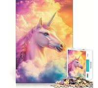 Rompecabezas Unicornio Arcoíris para Adultos, 1000 Piezas, Juguete de Lógica Mental, Relajante, Divertido, De Corte Firme, Sorpresa Cálida (50x75cm)