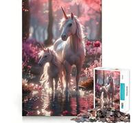 Rompecabezas Unicornio de 1000 Piezas para Adultos,Juguete Que desafía la Mente,Corte preciso,alineación, Actividad Divertida para Toda la Familia (50x75cm)