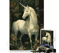 Rompecabezas Unicornio en el Bosque, 1000 Piezas, Ejercicio de lógica, Relajación, Bordes limpios, Regalo Festivo (50x75cm)