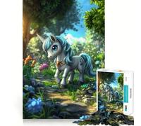 Rompecabezas Unicornio en el Bosque 1000 Piezas Recall Fun Play Piezas sin Rebabas de Corte Limpio Juego portátil y Divertido (38x52cm)