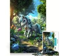 Rompecabezas Unicornio en el Bosque para Adultos,1000 Piezas,Juego de Memoria,Corte Fino,Acabado Premium,Una Forma Entretenida de Pasar Horas Libres (50x75cm)