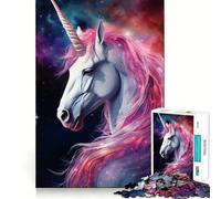 Rompecabezas Unicornio en el Espacio y Estrellas para Adultos,1000 Piezas,Juego para Estimular el Cerebro,Corte de Precisión,Bordes Lisos,Un Reto Divertido para Pasar el Tiempo (38x52cm)