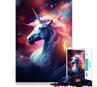 Rompecabezas Unicornio en Estrellas 1000 Juego de Concentración Mental Diseño Ajustado Sin Espacios Desafío Interactivo para el Cerebro en Casa (38x52cm)