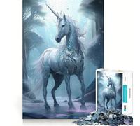 Rompecabezas Unicornio en Mundo de Hielo 1000 Piezas Juego Think Boost Cierre hermético Sin Piezas Sueltas Desafío Interactivo para el Cerebro en casa (38x26cm)