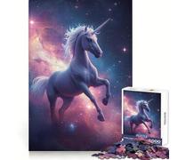 Rompecabezas Unicornio en Nebulosa Espacial, 1000 Piezas, para Adolescentes, para una Mente despejada y una distracción Suave, Navidad (50x75cm)