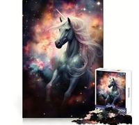 Rompecabezas Unicornio Espacial en Nebulosa, 1000 Piezas, para Adolescentes, Juguete Mental, Alivio de la ansiedad, Corte Premium, Regalo Elegante 38x26cm