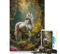 Rompecabezas Unicornio Renacentista de 1000 Piezas Juego de Habilidad Mental Ajuste Estable Sin Piezas Que se muevan Un pasatiempo Divertido para Fines de Semana Largos (50x75cm)