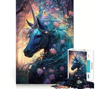 Rompecabezas Unicornio y Bosque Mágico de 1000 Piezas para Adolescentes Estimula la Mente Diversión sin Espacios Ajuste Entretenimiento cautivador para Interiores acogedores (38x26cm)