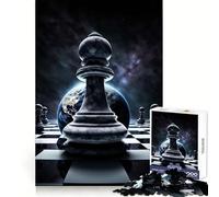 Rompecabezas Universo Ajedrez 1000 Piezas Pensamiento Claro Tiempo de Descanso Bordes Precisos Elegante (38x52cm)